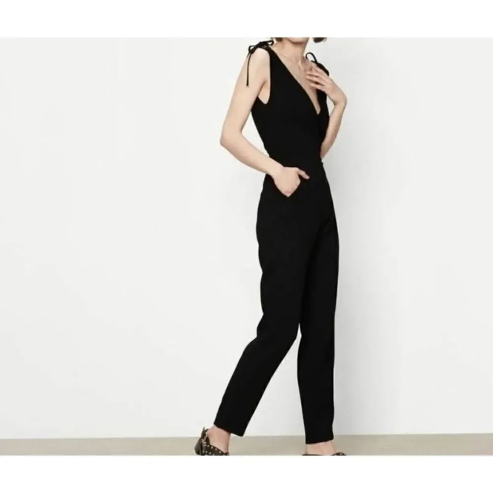 Maje Pazzy Black Grommet Jumpsuit sz 34 (xs)